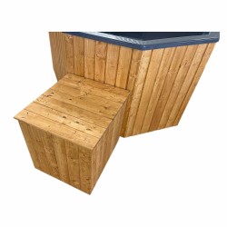 Cache filtration en bois pour bain nordique