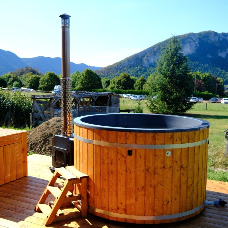 jaccuzzi en Bois extérieur Rond 6 à 7 personnes