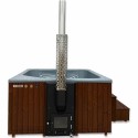 Bain Nordique Carré 205cm Poêle Intégré SKADI pour 6 à 7 personnes
