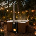 Bain Nordique Carré 205 cm Poêle Intégré | SKADI®