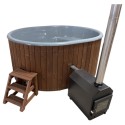 Bain finlandais en bois ovale pour 6 personnes