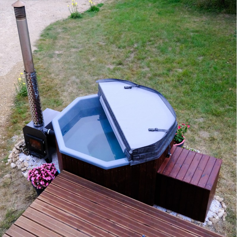 Bain Nordique Octogonal 4 à 5 personnes 180x180 Premium | SKADI