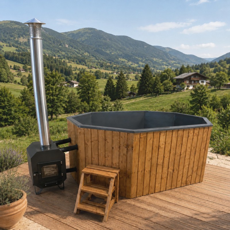 Bain Nordique Octogonal 280x210cm Premium - SKADI Bain Nordique