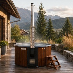 Jacuzzi en bois SKADI® - Spa Nordique 200cm poêle intégré