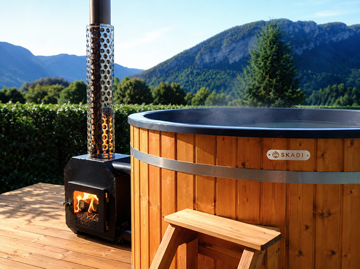 Fonctionnement d’un bain nordique avec poêle à bois
