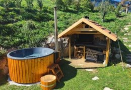 Bain nordique rond 4 à 5 personnes près de Megève en Haute-Savoie