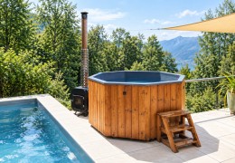 Bain nordique octogonal 8 à 9 personnes près de Grenoble en Isère